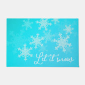 Lassen Sie es Schneeflocken Minimalistisch Fußmatte (Vorderseite)