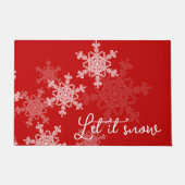 Lassen Sie es Schneeflocken Minimalistisch Fußmatte (Vorderseite)