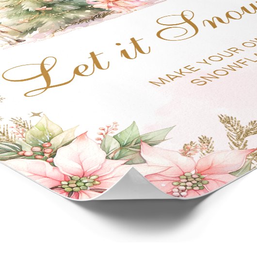 Lassen Sie es Schneeflocken Schneeflocken Station  Poster (Ecke)