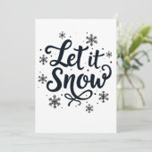 Lassen Sie es Schneeflocken Wintersaison Weihnacht Einladung (Stehend Vorderseite)