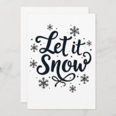 Lassen Sie es Schneeflocken Wintersaison Weihnacht Einladung (Vorne/Hinten)