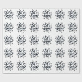 Lassen Sie es Schneeflocken Wintersaison Weihnacht Geschenkpapier (Flach)
