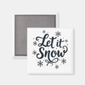 Lassen Sie es Schneeflocken Wintersaison Weihnacht Magnet (Vorderseite/Rückseite)