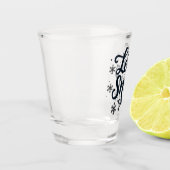 Lassen Sie es Schneeflocken Wintersaison Weihnacht Schnapsglas (Links)