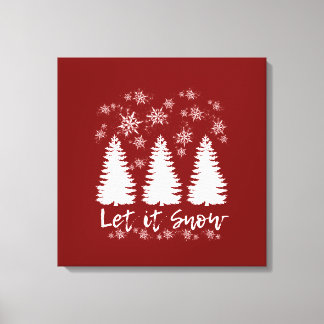 Lassen Sie es schneegearbeitete Canvas drucken Leinwanddruck