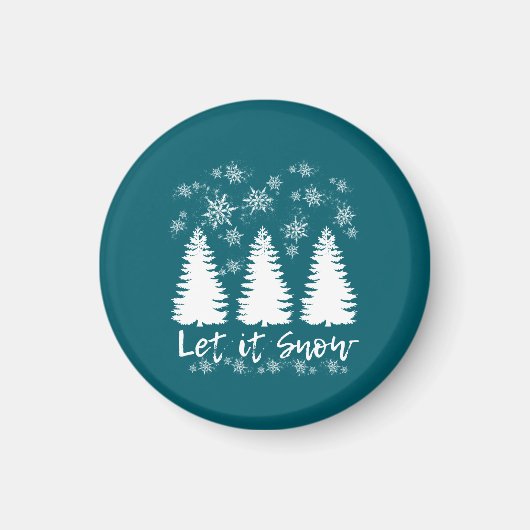 Lassen Sie es schneegearbeitete Canvas drucken Magnet (Vorne)