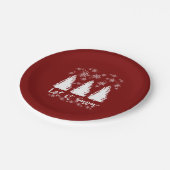 Lassen Sie es schneegearbeitete Canvas drucken Pappteller (Schrägansicht)