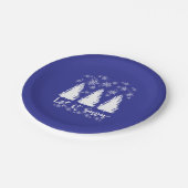 Lassen Sie es schneegearbeitete Canvas drucken Pappteller (Schrägansicht)