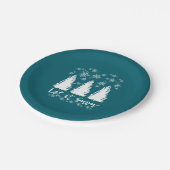 Lassen Sie es schneegearbeitete Canvas drucken Pappteller (Schrägansicht)