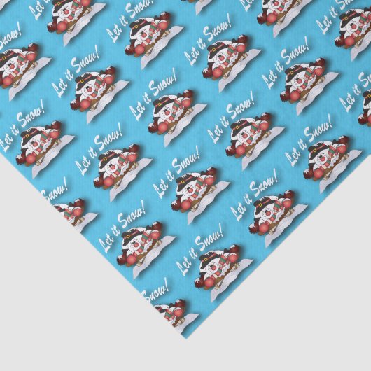 Lassen Sie es schneegeplagte Schneemänner erahnen Seidenpapier (Ausschnitt)