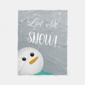 Lassen Sie es Schneemann Fleece Blanket (Vorderseite)