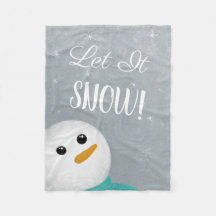 Lassen Sie es Schneemann Fleece Blanket