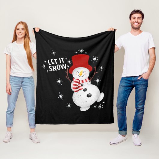 Lassen Sie es Schneemann Fleece Blanket (Beispiel)