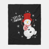 Lassen Sie es Schneemann Fleece Blanket (Vorderseite)