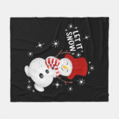 Lassen Sie es Schneemann Fleece Blanket (Vorderseite (Horizontal))