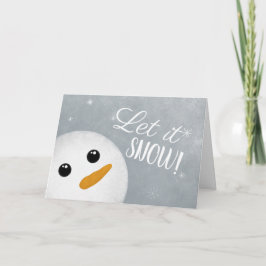 Lassen Sie es Schneemann geklappte Urlaubskarte er Feiertagskarte