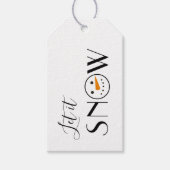 Lassen Sie es Schneemann Modern Einfach Geschenkanhänger (Vorderseite)