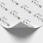 Lassen Sie es Schneemann Modern Geschenkpapier (Ecke)