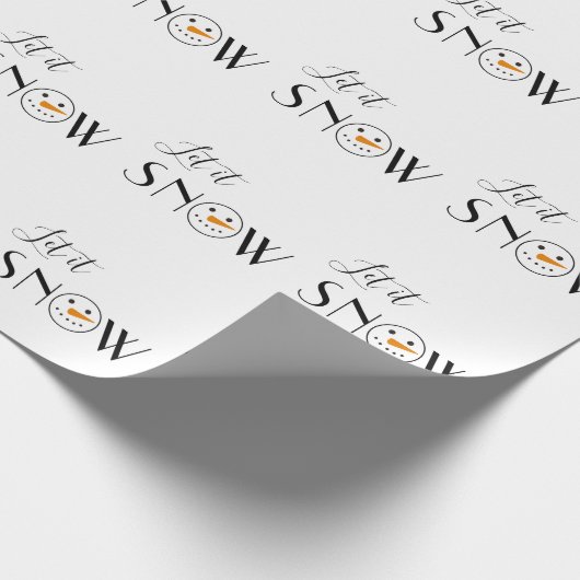 Lassen Sie es Schneemann Modern Geschenkpapier (Ecke)