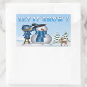 Lassen Sie es Schneemann Rectangle Stickers erahne (Tasche)