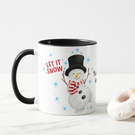 Lassen Sie es Schneemann-Tasse ersticken Tasse (Mit Donut)