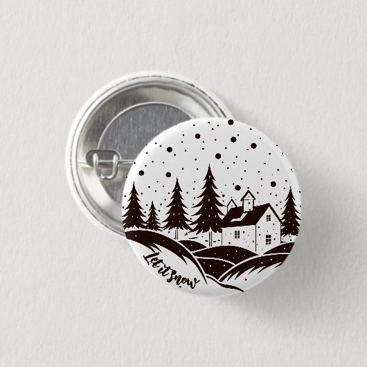 LASSEN SIE ES SCHNEEN BUTTON (Vorne & Hinten)
