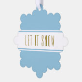 LASSEN SIE ES SCHNEEN Leichte Slate White Racing S Ornament Karte (Linke Ecke)