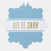 LASSEN SIE ES SCHNEEN Leichte Slate White Racing S Ornament Karte (Rückseite)