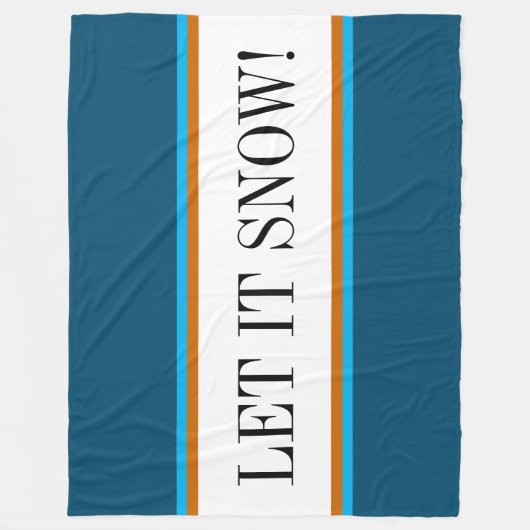 LASSEN SIE ES SCHNEEN Spaß Elegante Aquamarine bla Fleecedecke (Vorderseite)