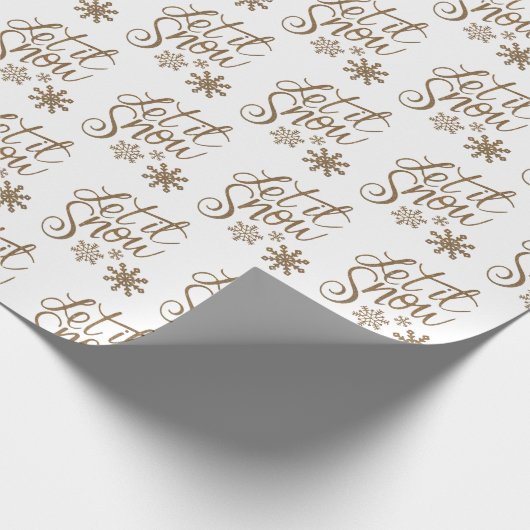 Lassen Sie es Schneepapier schwitzen Geschenkpapier (Ecke)