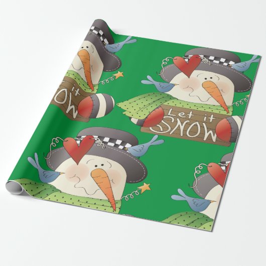 Lassen Sie es Schneepapier schwitzen Geschenkpapier (Ungerollt)