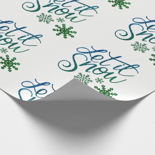 Lassen Sie es Schneepapier schwitzen Geschenkpapier (Ecke)