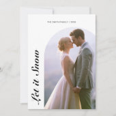 Lassen Sie es schneeromantische Weihnachtskarte Feiertagskarte (Vorderseite)