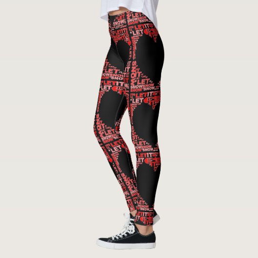 Lassen Sie es schneerot raue Leggings Ski Holiday (Links)