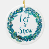 Lassen Sie es Schneeschmuck. Keramik Ornament (Hinten)