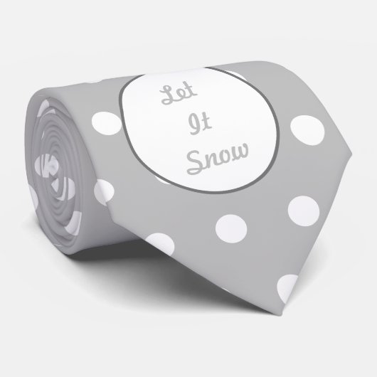 Lassen Sie es schneeweißen Tie (grau & weiß) Krawatte (Gerollt)