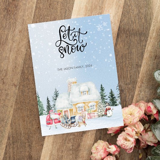 Lassen Sie es schneien Niedlich Weihnachten Weihna Einladung