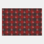 Lassen Sie es schneien rot Kariert frohe Weihnacht Geschenkpapier Set (Vorderseite 2)