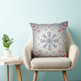 Lassen Sie es schneien Snowflake Muster Coole Weih Kissen
