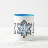 Lassen Sie es schneit blauer Weihnachten Hanukkah  Tasse (Zentrum)