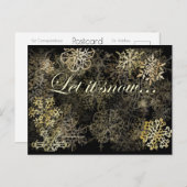 Lassen Sie es schneit | Blue Beach Song™ Postkarte (Vorne/Hinten)