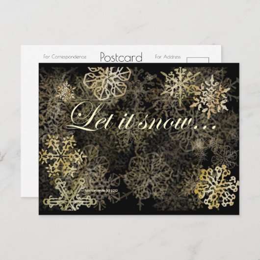 Lassen Sie es schneit | Blue Beach Song™ Postkarte (Vorne/Hinten)