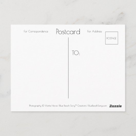 Lassen Sie es schneit | Blue Beach Song™ Postkarte (Rückseite)