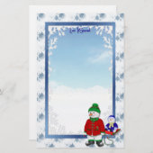 Lassen Sie es schneit Briefpapier (Vorne/Hinten)