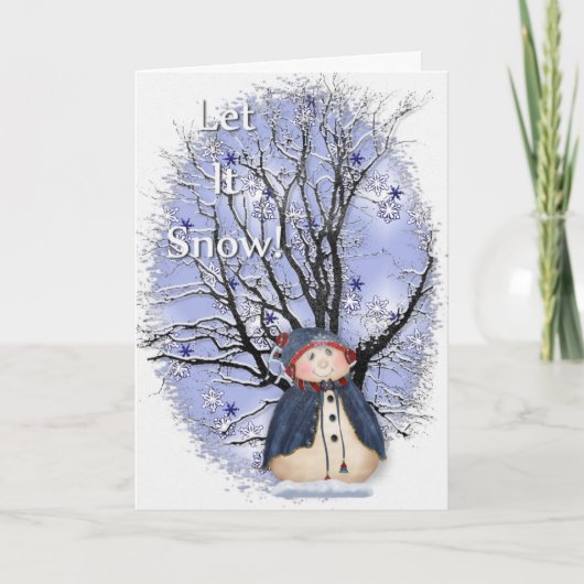 Lassen Sie es schneit Feiertagskarte (Vorderseite)