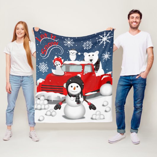 Lassen Sie es schneit Fleecedecke (Beispiel)