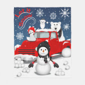 Lassen Sie es schneit Fleecedecke (Vorderseite)