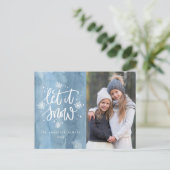 Lassen Sie es schneit | FOTO Postkarte (Stehend Vorderseite)