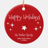 Lassen Sie es schneit | Funny Gnomies Weihnachten Keramik Ornament (Hinten)