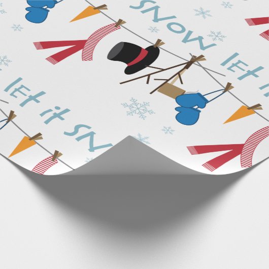 Lassen Sie es schneit Geschenkpapier (Ecke)